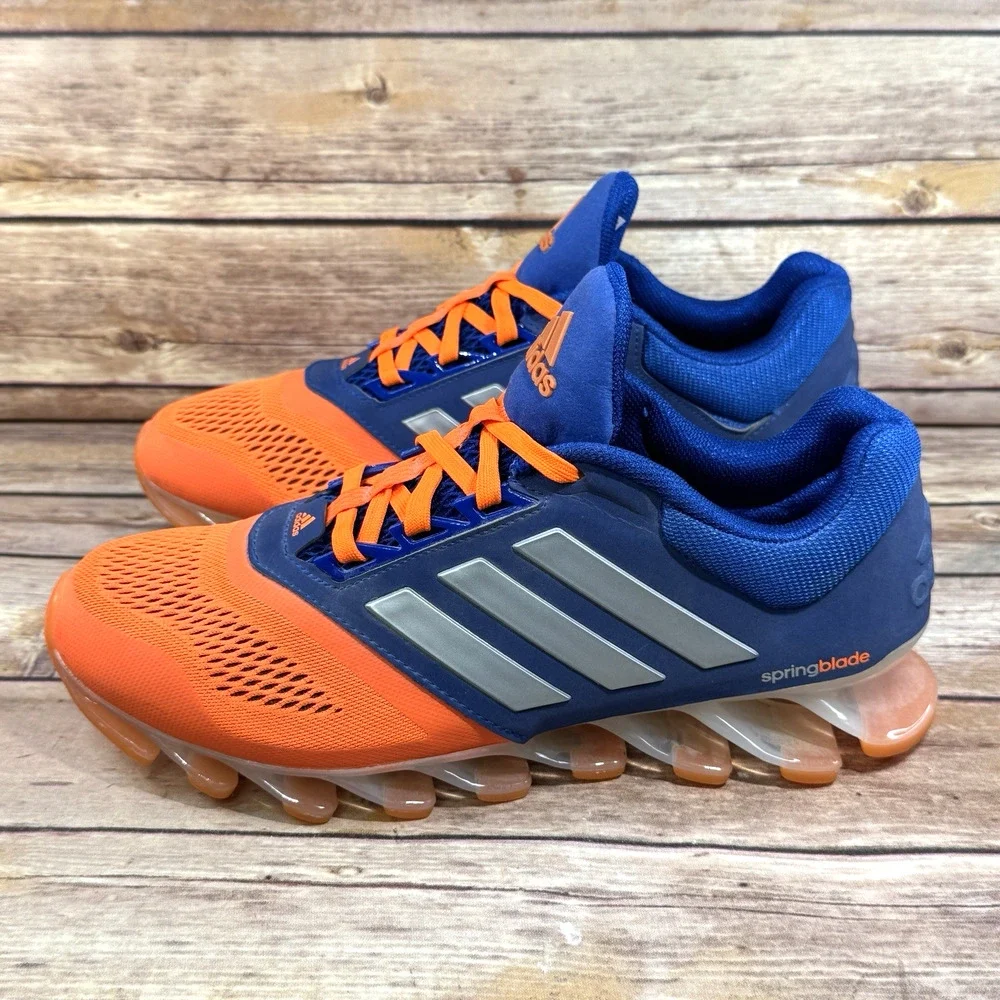 Adidas Mens Springblade Drive 2.0 Orange and Blue Running Sneakers Size 8